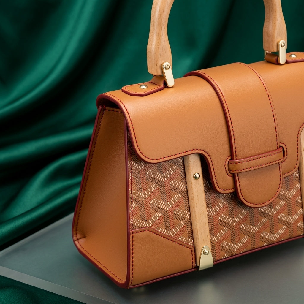 Goyard Heritage Chevron Structured Top-Handle Bag