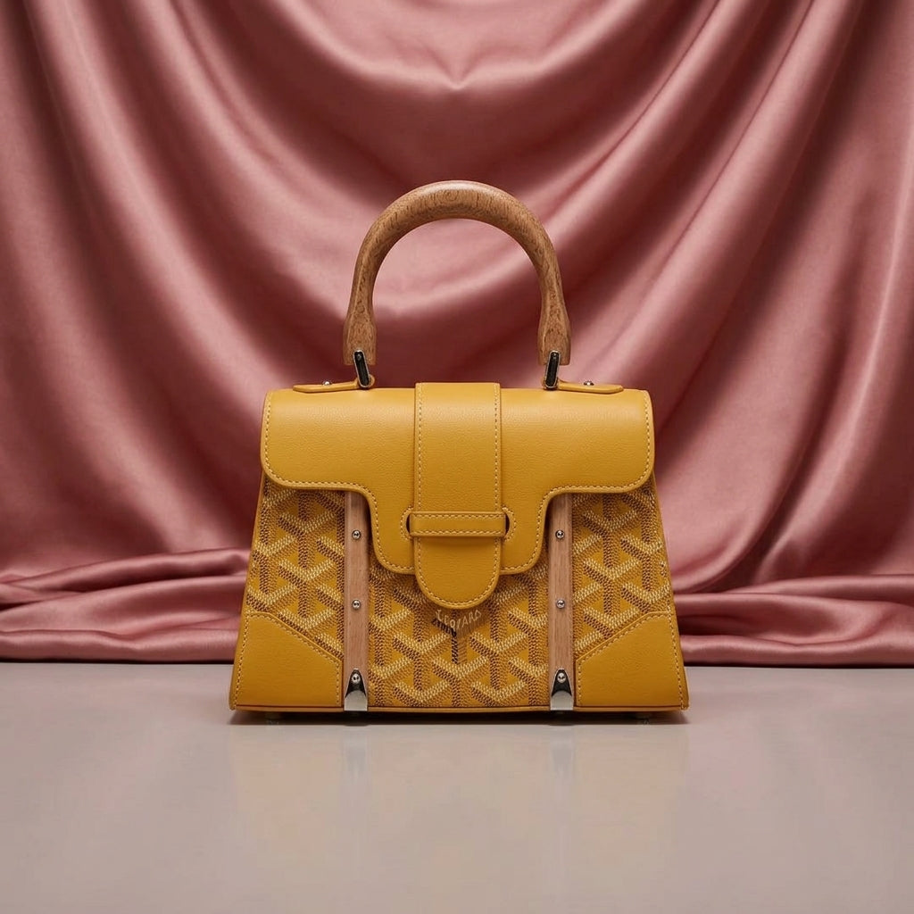 Goyard Heritage Chevron Structured Top-Handle Bag