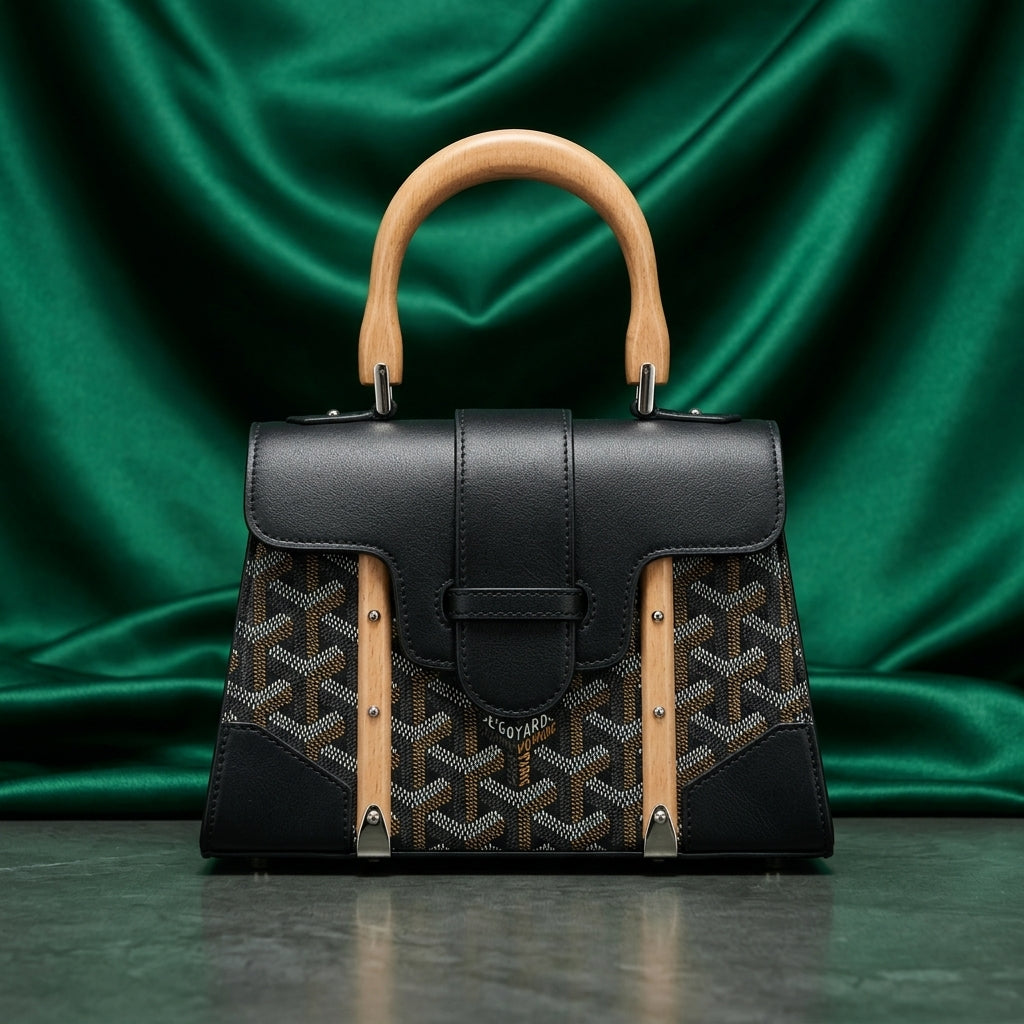 Goyard Heritage Chevron Structured Top-Handle Bag