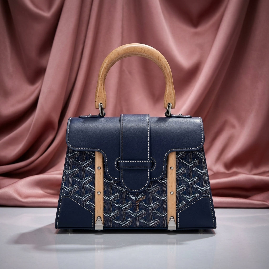 Goyard Heritage Chevron Structured Top-Handle Bag