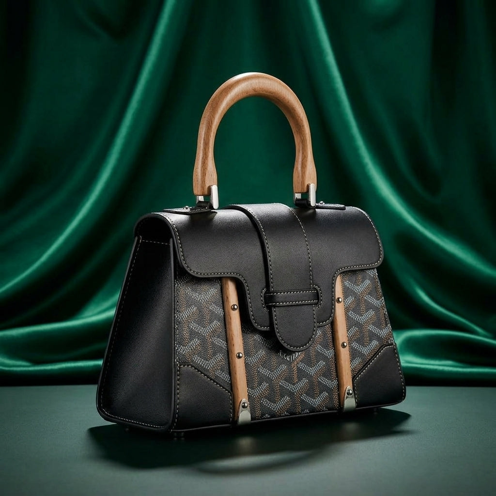 Goyard Heritage Chevron Structured Top-Handle Bag