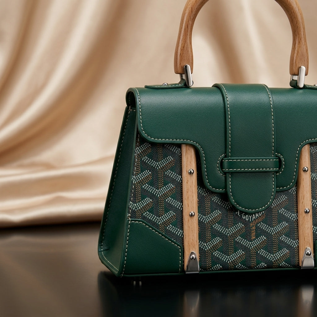 Goyard Heritage Chevron Structured Top-Handle Bag