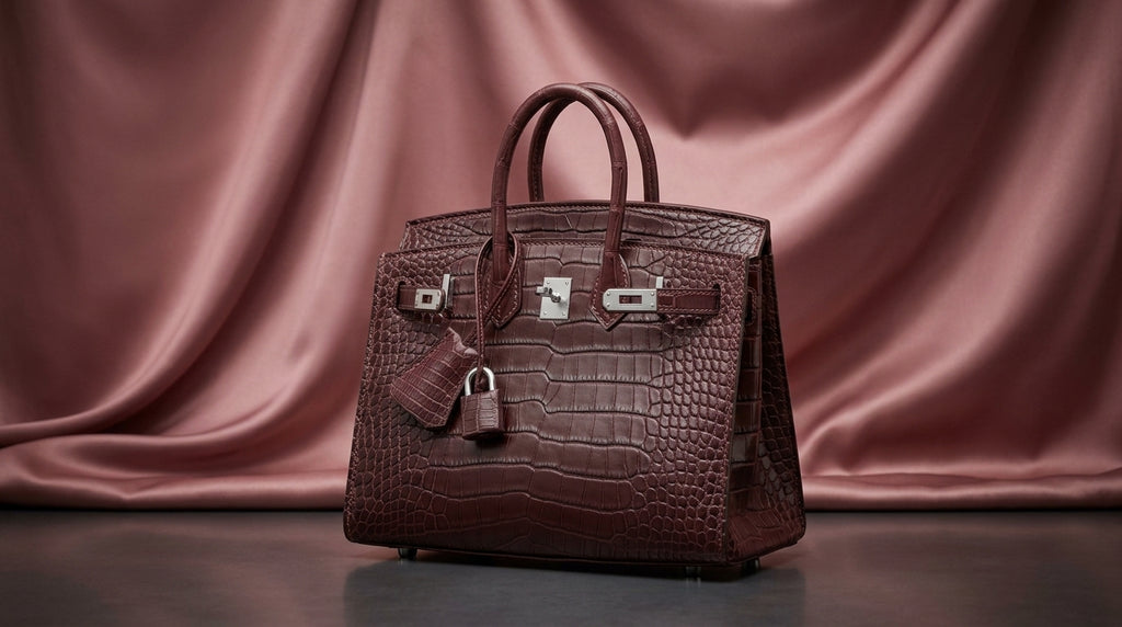 Hermès Birkin 25 Burgundy Exotic Leather