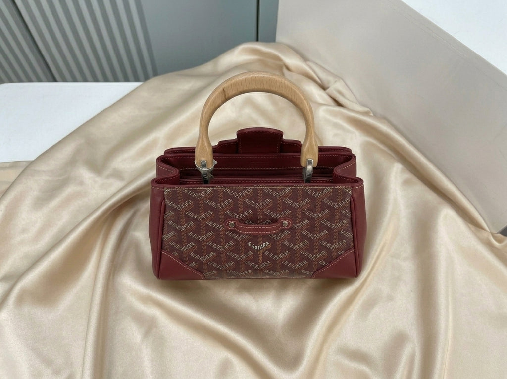 Goyard Heritage Chevron Structured Top-Handle Bag