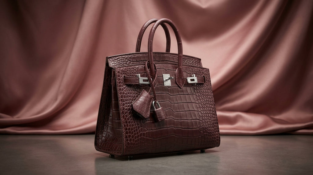 Hermès Birkin 25 Burgundy Exotic Leather