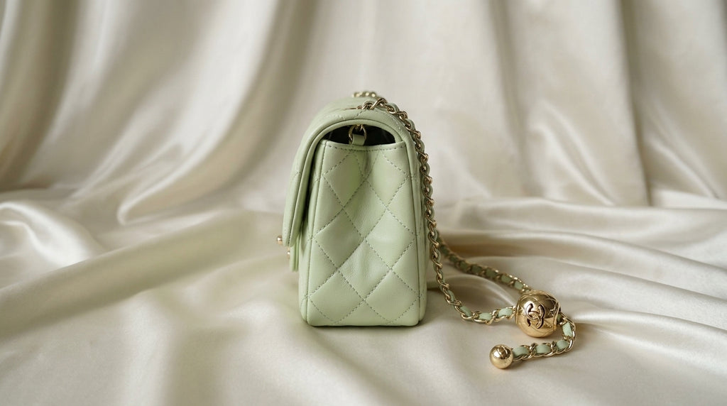 Chanel Mini Flap Bag | Mint Green Quilted Lambskin with Gold Hardware –| LisaLuxuryHub