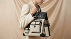 Hermès HAC Canvas & Black Leather Tote Bag| LisaLuxuryHub