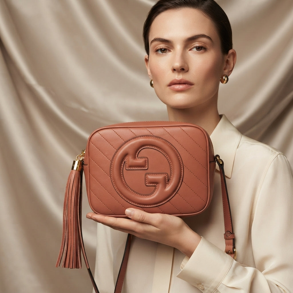 Gucci Blondie Crossbody Bag | Terracotta Leather with Embossed GG Logo –| LisaLuxuryHub