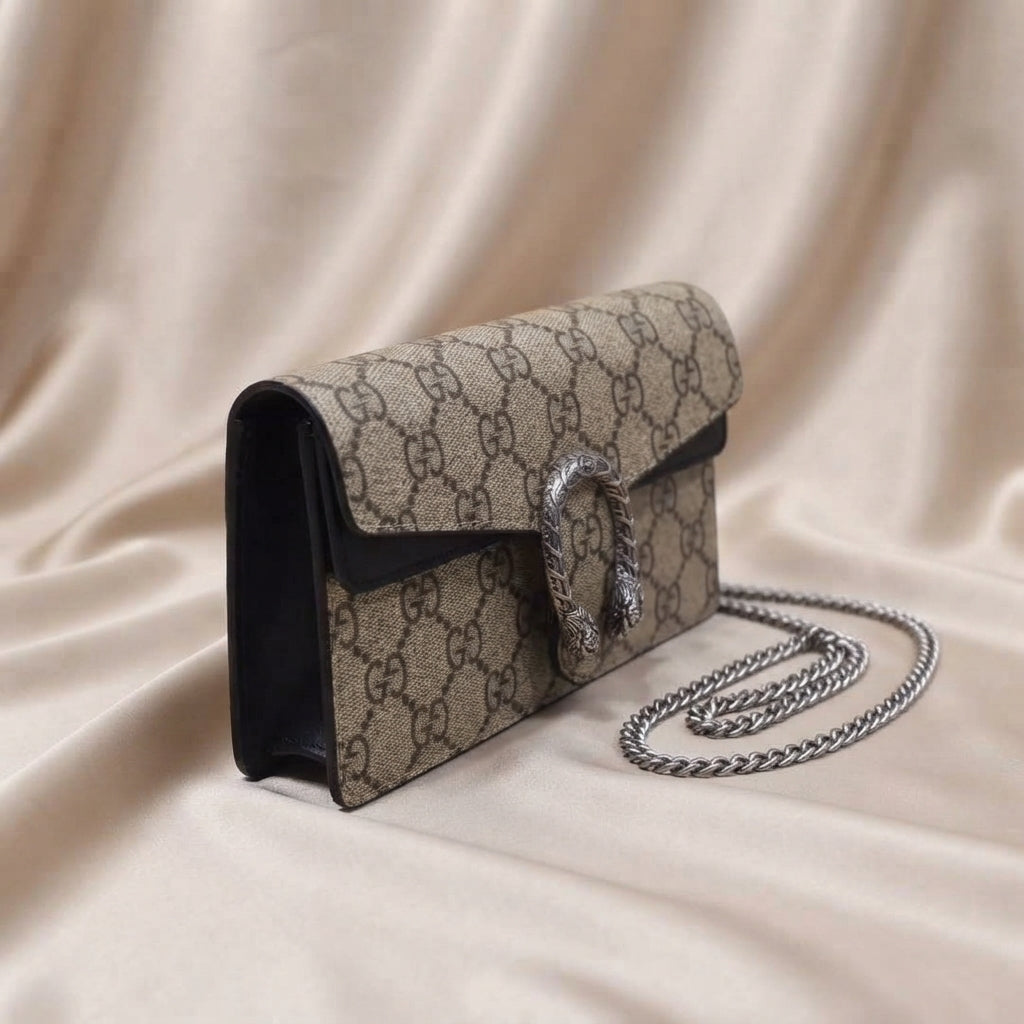 Gucci Dionysus GG Canvas Mini Bag | Beige Monogram with Tiger-Head Hardware –| LisaLuxuryHub