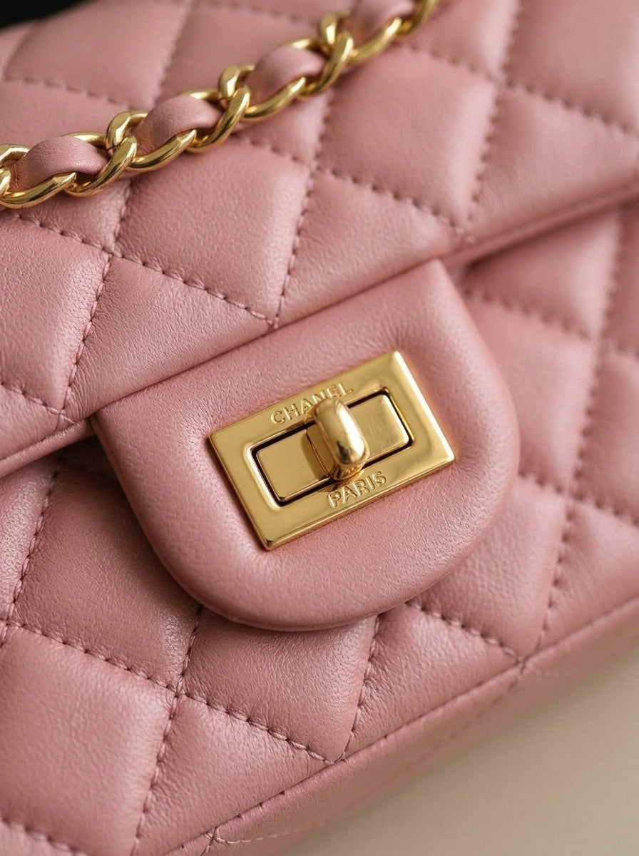 Chanel 2.55 Reissue Flap Bag | Pink Quilted Leather with Gunmetal Hardware – LisaLuxuryHub