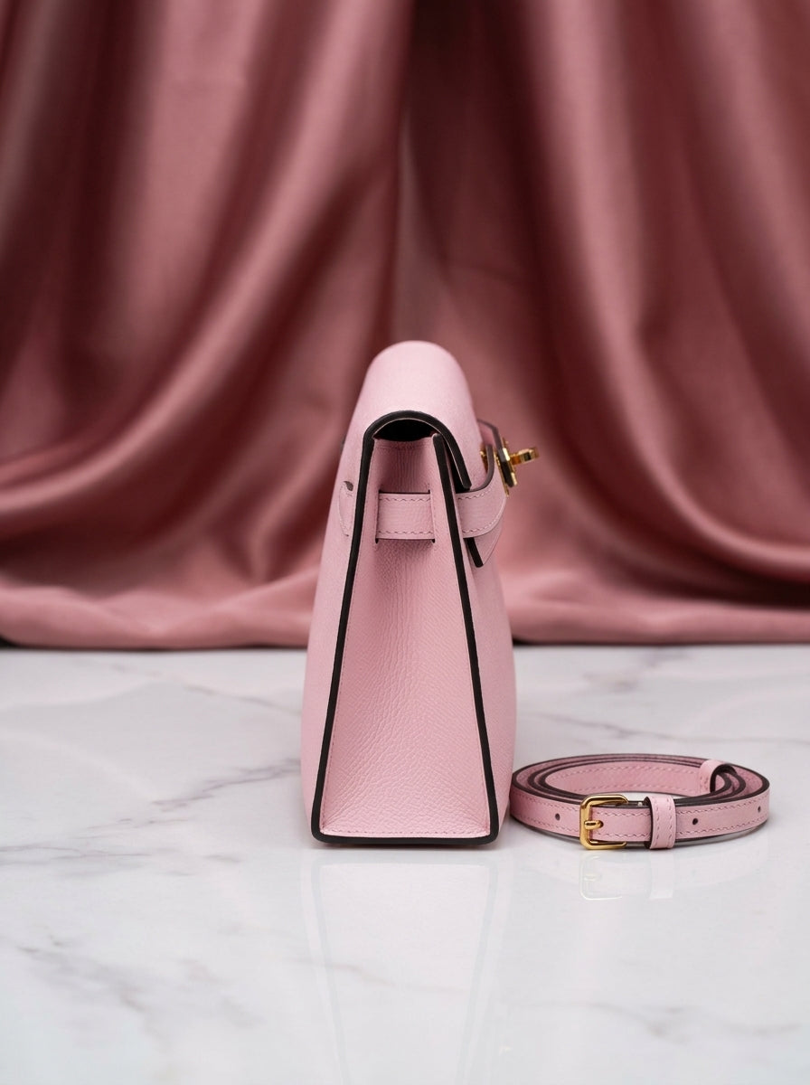 Hermès Kelly To Go Wallet Rose Confetti Epsom Leather