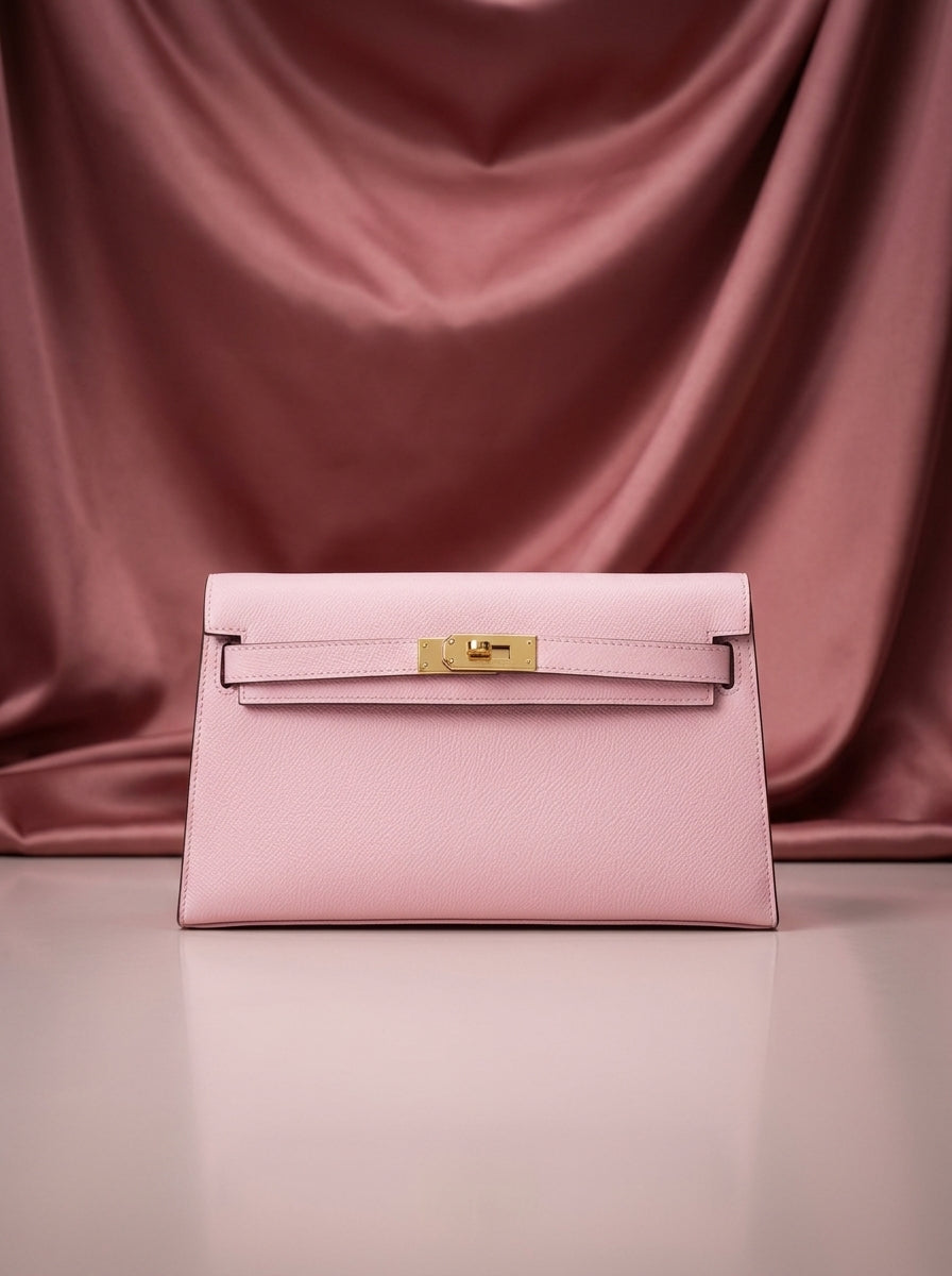 Hermès Kelly To Go Wallet Rose Confetti Epsom Leather