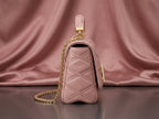 LOUIS VUITTON Luxury Blush Pink Quilted Leather Shoulder Bag