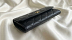 Chanel Long Flap Wallet | Black Caviar Leather with Gold CC Hardware –| LisaLuxuryHub