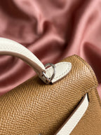 Hermès Mini Kelly 20 Gold & Nata Epsom Leather