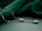 Layered Halo Diamond-Cut Necklace — Emerald &amp; Pear Cut Set