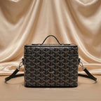 Goyard Chevron Vanity Case — Structured Crossbody