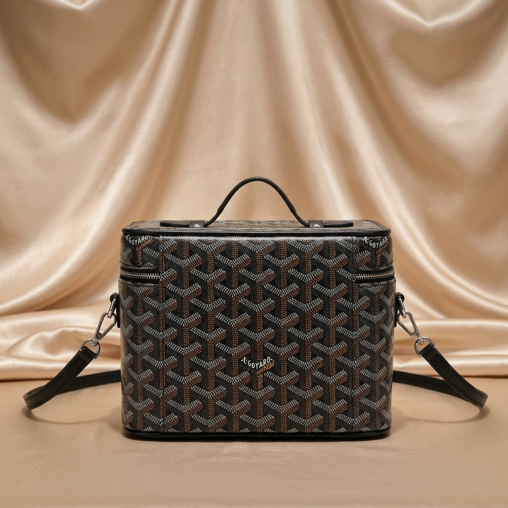Goyard Chevron Vanity Case — Structured Crossbody