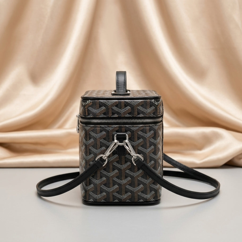 Goyard Chevron Vanity Case — Structured Crossbody