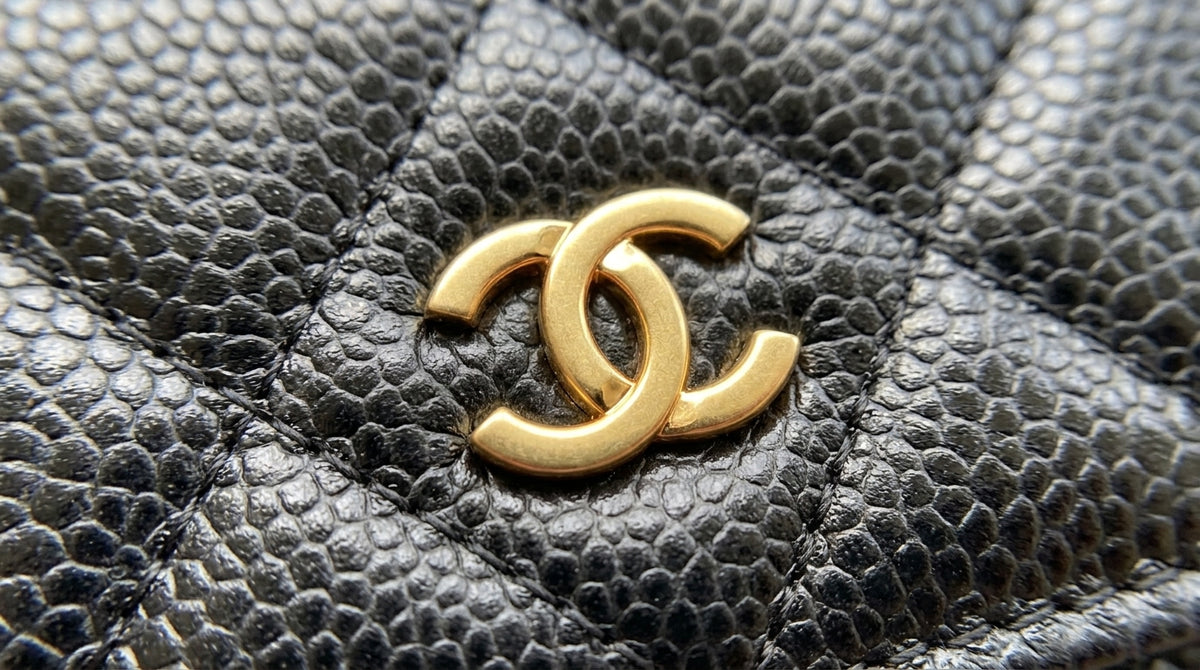 Chanel Long Flap Wallet | Black Caviar Leather with Gold CC Hardware –| LisaLuxuryHub