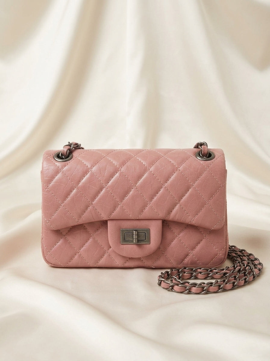 Chanel 2.55 Reissue Flap Bag | Pink Quilted Leather with Gunmetal Hardware – LisaLuxuryHub