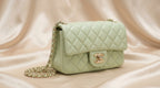 Chanel Mini Flap Bag | Mint Green Quilted Lambskin with Gold Hardware –| LisaLuxuryHub