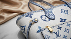 Louis Vuitton Neverfull Tote – Blue Monogram Canvas With Pouch