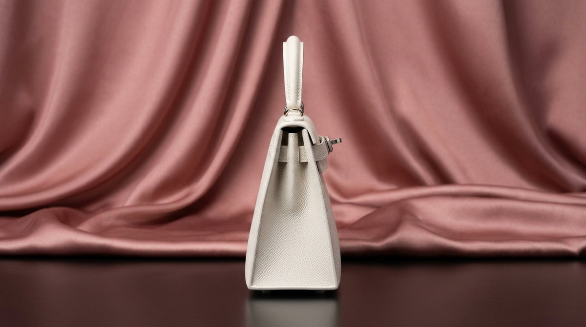 Hermès Mini Kelly 20 White Epsom Leather Bag