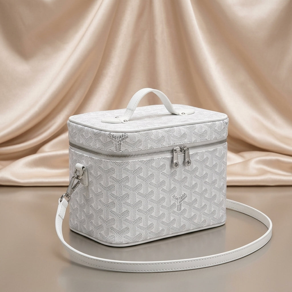 Goyard Chevron Vanity Case — Structured Crossbody