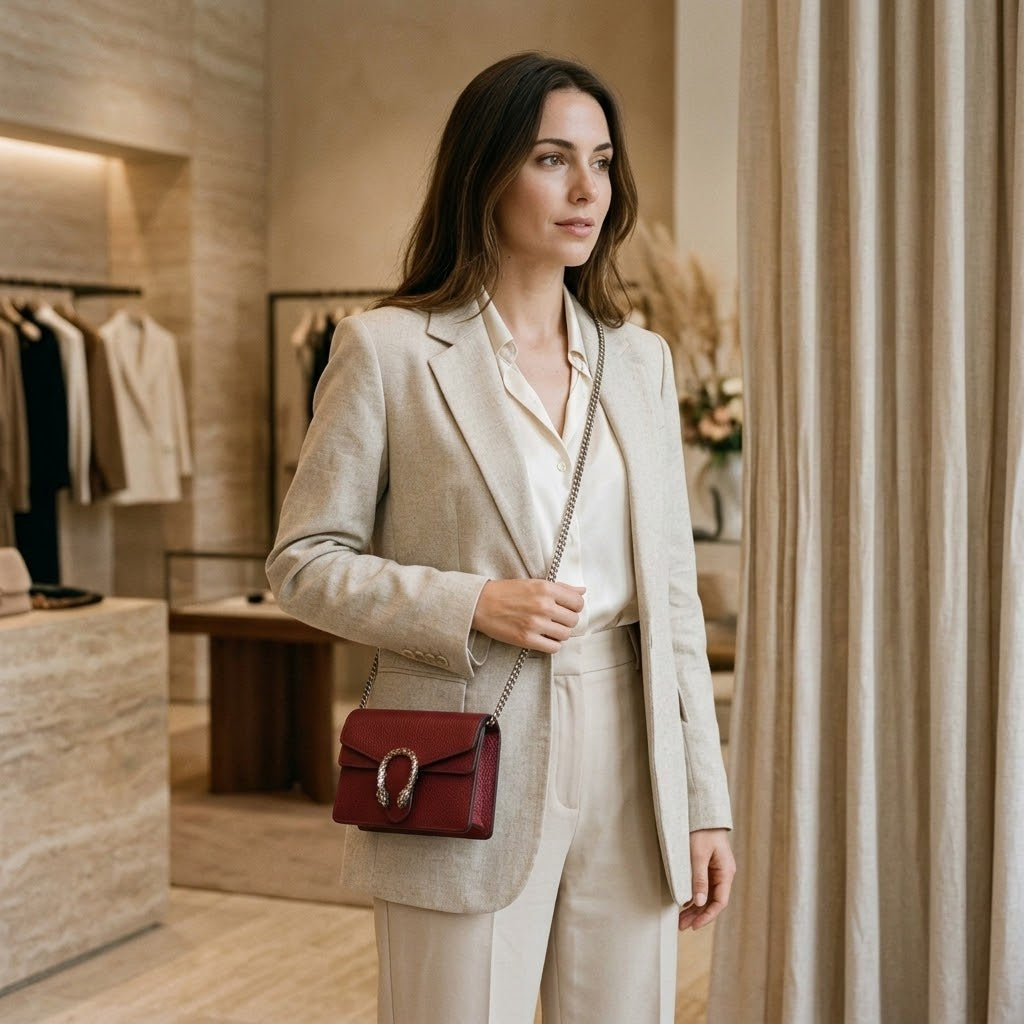 Gucci Dionysus Mini Bag | Burgundy Leather with Crystal Tiger-Head Hardware –| LisaLuxuryHub