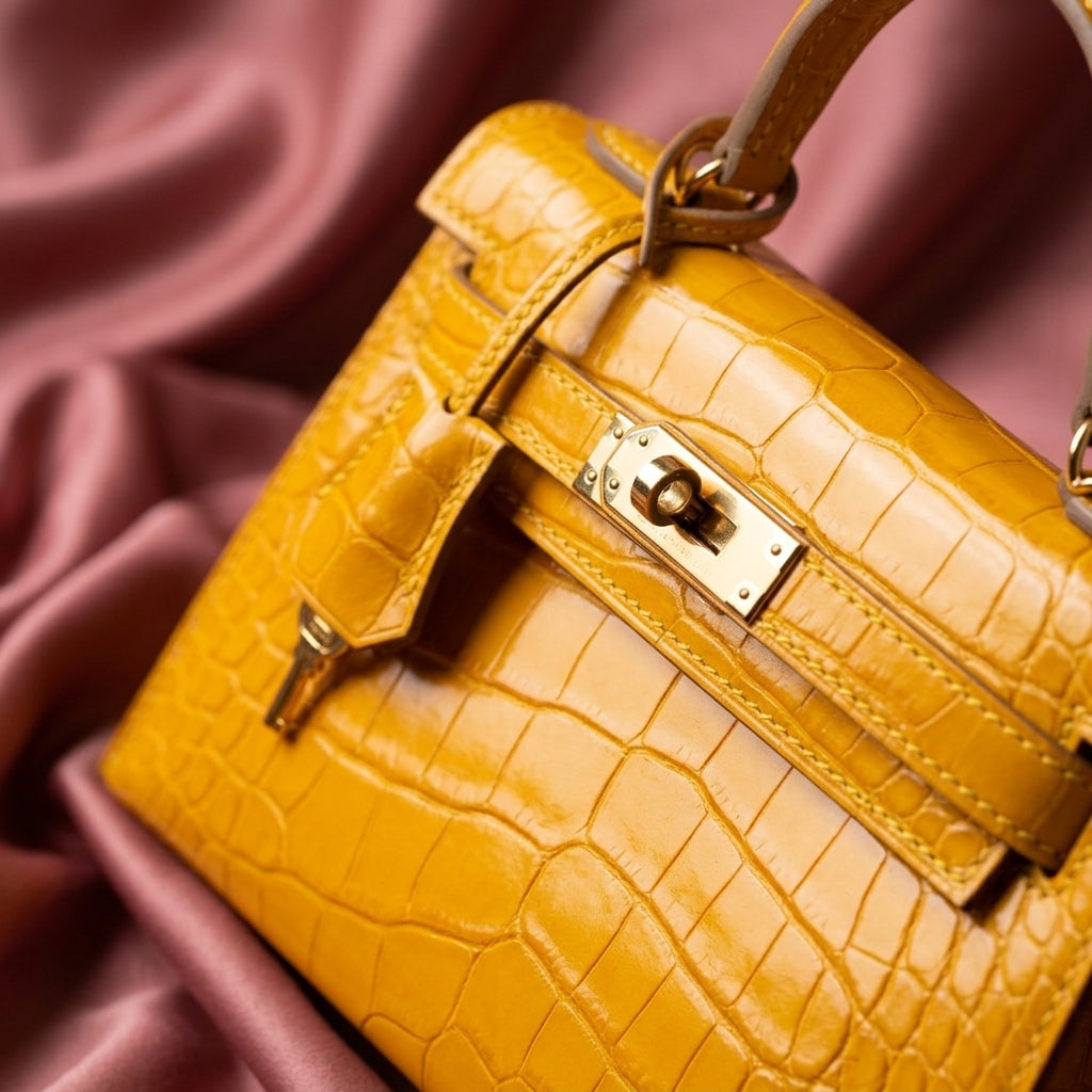 Hermès Mini Kelly 20 Shiny Alligator Leather with Gold Hardware