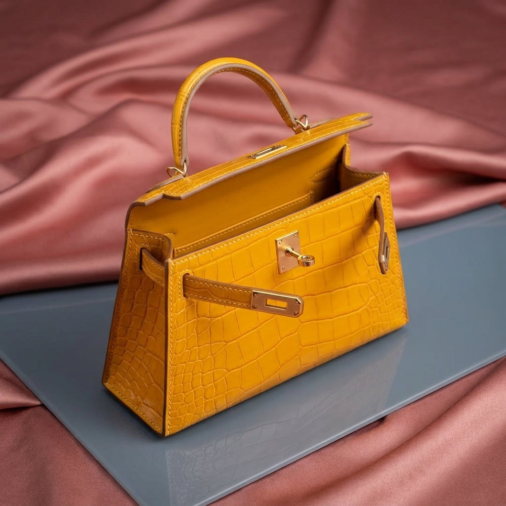Hermès Mini Kelly 20 Shiny Alligator Leather with Gold Hardware