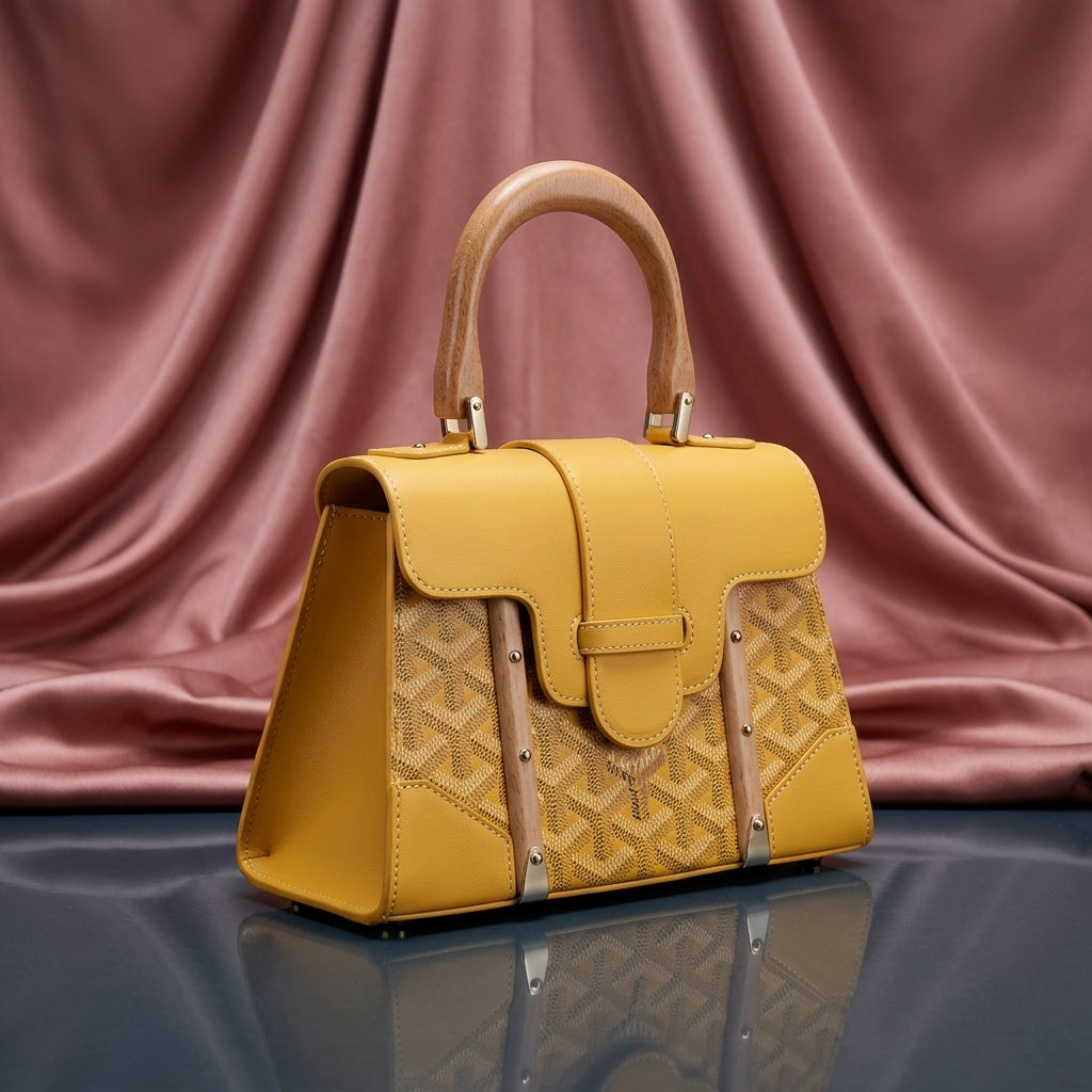 Goyard Heritage Chevron Structured Top-Handle Bag