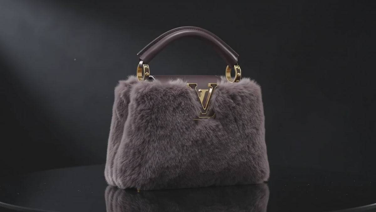 Louis Vuitton Capucines Bag — Faux Fur with Leather Trim