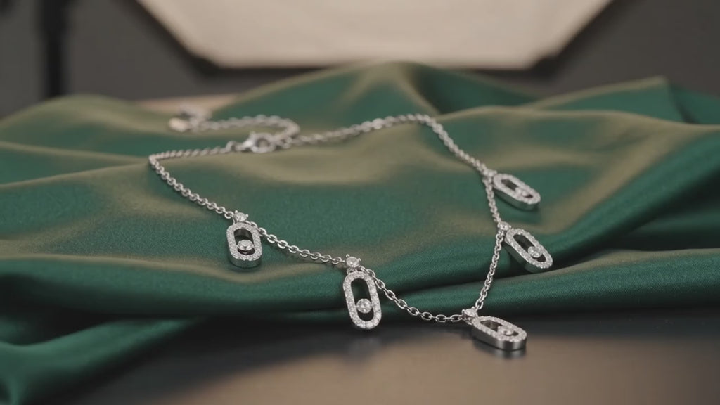 Sterling Silver Diamond-Cut Link Necklace